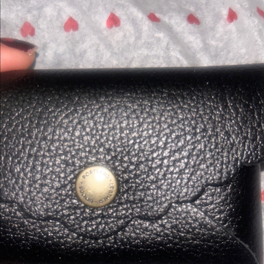 Portland Leather Black Pebbled Snap Card & Key Holder - Picture 2 of 4